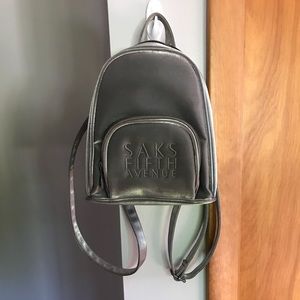 Silver mini backpack